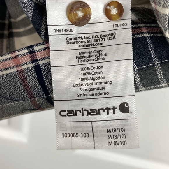 Carhartt Long Sleeve Button Up Shirt RN 14806 New with tag Womens Med 8/10 - Picture 6 of 7